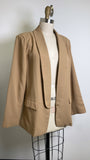 New Kirundo Brown Open Front Blazer Jacket, L