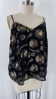 Boden Black/Gold Top, 12