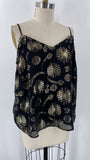 Boden Black/Gold Top, 12