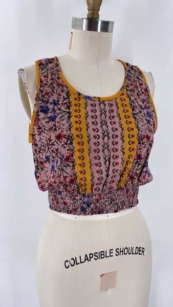 New Angie Yellow Cropped Top, L