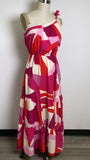 New Pretty Garden One Shoulder Dress, S