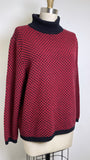 Karen Scott Red/Black Sweater, XXL