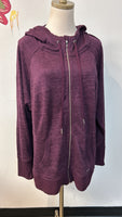 Calvin Klein Purple Zip Front Hoodie Jacket, 3X