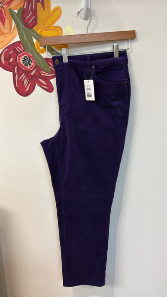 Talbots Purple Corduroy Straight Leg Jeans, 18W
