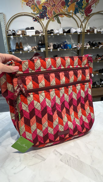 New Vera Bradley Bohemian Chevron Triple Zip Hipster, 12"x11"