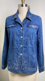 Alfred Dunner Denim Upcycled "Cutie Pie" Jacket, 8