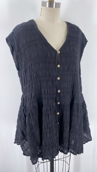 Day + Moon Black Pocket Oversized Dress, S