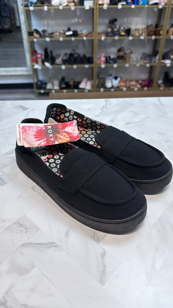 New Roxy Black Boardwalk Loafers, 8.5