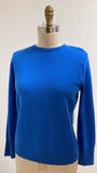 New Investments Blue Wool/Cashmere Sweater, S Petite