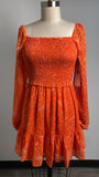 New 1. State Orange Dress, S