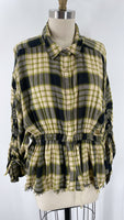 We the Free Plaid Top, L