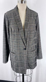 Apt. 9 Black Plaid Blazer Jacket, XL