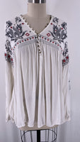 Free People White Top, L
