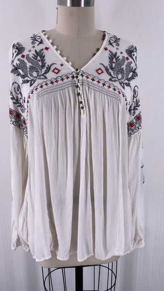 Free People White Top, L