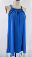 Green Envelope Blue Dress, L