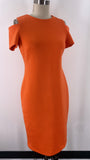 Calvin Klein Orange Open Shoulder Dress, 6