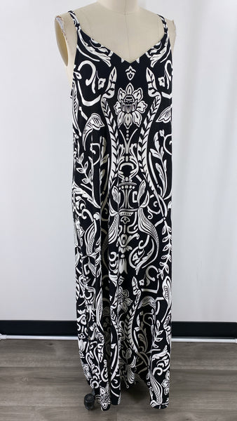 MSK Black/White Dress, M