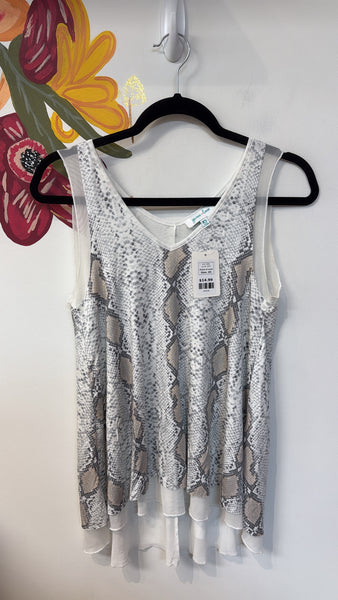 Grace & Lace Snake Print Top, XS