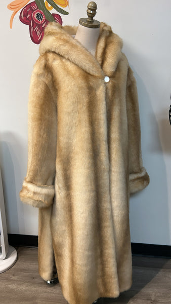 Dennis Basso Faux Fur Coat, 2X