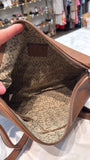 Joy Susan Brown Faux Leather Crossbody Bag, 12.5"x9"