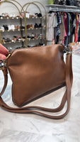 Joy Susan Brown Faux Leather Crossbody Bag, 12.5"x9"