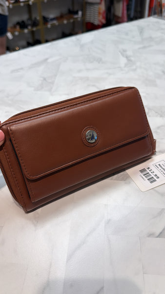 Nautica Brown Wallet, 7.5"x4"