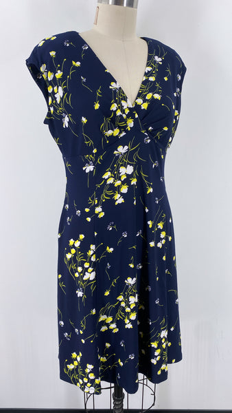 New Chaps Blue Dress, L