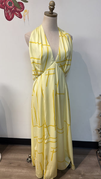 New Banana Republic Yellow Halter Dress, 14