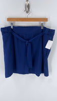 St. John's Bay Blue Skort Belted Skirt, 1X