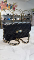 Aspinal of London Black Lottie Pillow Leather Shoulder Bag, 8.75"x5" (retail $1045)