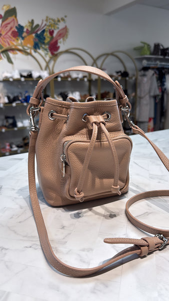Pond LA Tan Le Poche Bucket Bag, 6.5"x 7.5"x 4.75" (retail $179)
