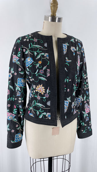 Dana Buchman Denim Embroidered Jacket, 4