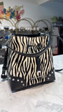 Michael Kors Zebra Mercer Gallery Small Bucket Bag, 8.5"x8.75"x5.5"