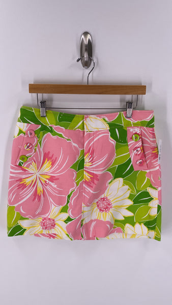 Lilly Pulitzer Pink/Green Pocket Skirt, 10