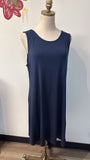 New Market & Spruce Alison Twist Back T-Shirt Navy Dress, L