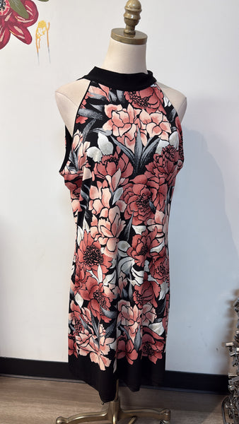 New White House Black Market Black Halter Chemise Dress, L