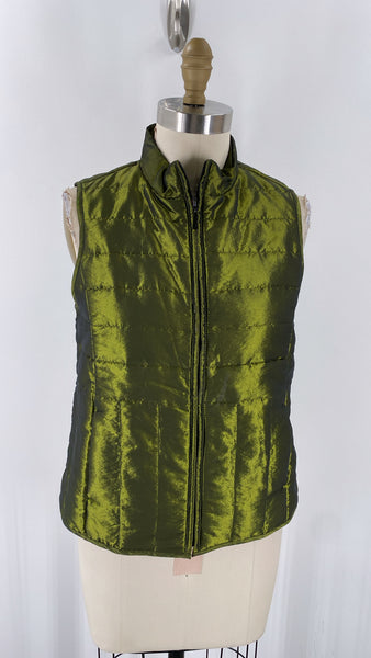 Relativity Iridescent Green Vest, S