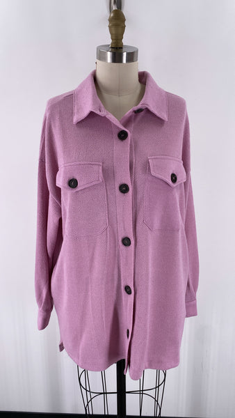 Zenana Purple Shacket Jacket, M