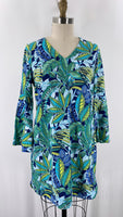 Soft Surroundings Green/Blue Dress, M Petite