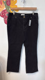 Coldwater Creek Black Corduroy Jeans, 12 Petite