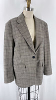 H&M Black Houndstooth Blazer Jacket, L