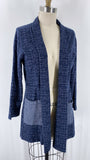 APT Designs Blue Reversible Cardigan, S/M