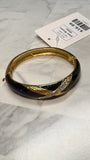 Joan Rivers Black Enamel Hinged Cuff Bracelet