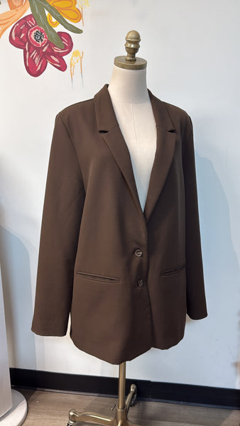 Old Navy Brown Blazer Jacket, L Tall