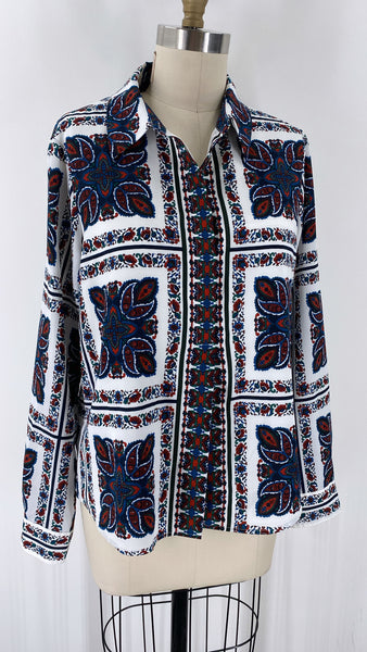 Tommy Hilfiger Blue/White Top, M
