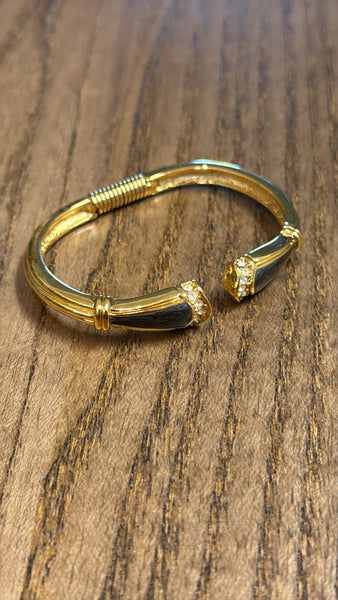 Kenneth Jay Lane Gold Hinge Bracelet