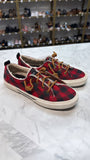 Sperry Red Buffalo Check Shoes, 7
