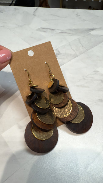 Gold/Brown Earrings