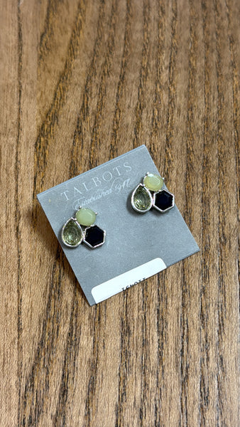New Talbots Silver/Green Earrings