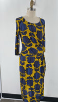 Boden Blue Print Dress, 8 Long